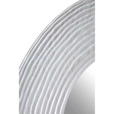 Round Wall Mirror with Silver Finish