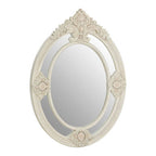 Antique White Ornate Wall Mirror