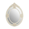 Antique White Ornate Wall Mirror
