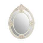 Antique White Ornate Wall Mirror