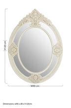Antique White Ornate Wall Mirror