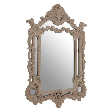 Antique Grey Ornate Wall Mirror