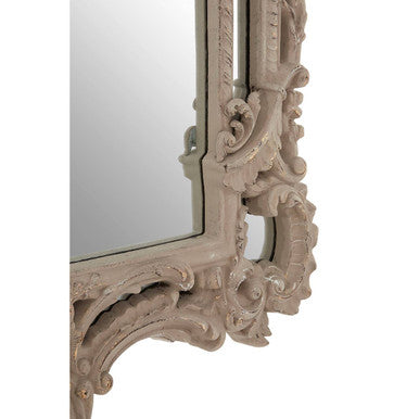 Antique Grey Ornate Wall Mirror