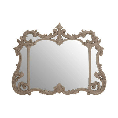 Antique Grey Finish Ornate Wall Mirror