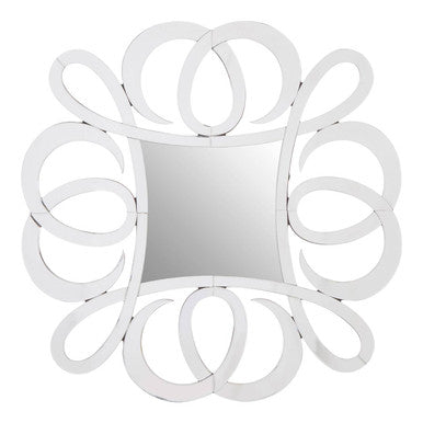 Pinched Square Silver Wall Mirror