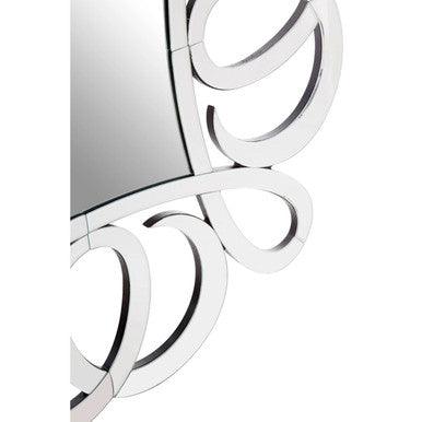 Pinched Square Silver Wall Mirror