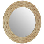 Round Wall Mirror with Antique Silver Finish