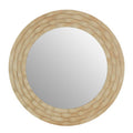 Round Wall Mirror with Antique Silver Finish