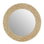Round Wall Mirror with Antique Silver Finish