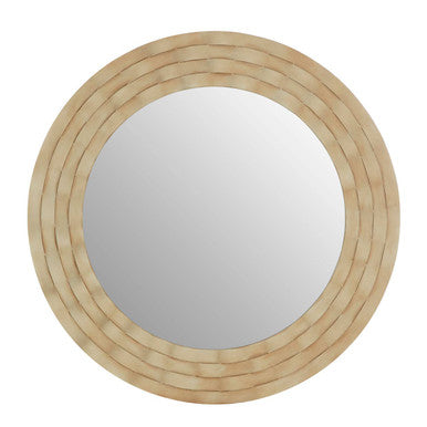 Round Wall Mirror with Antique Silver Finish