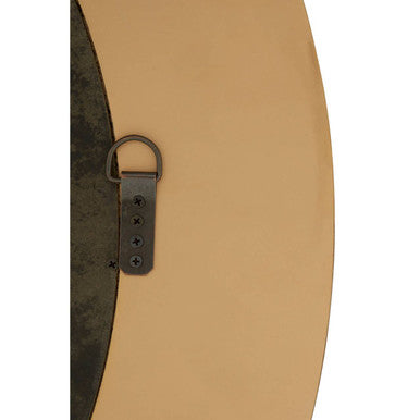 Round Wall Mirror with Antique Silver Finish