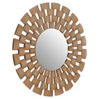 Round Antique Silver Finish Wall Mirror