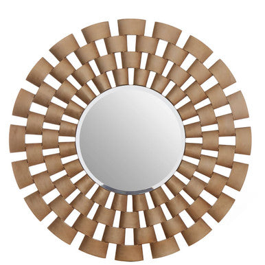 Round Antique Silver Finish Wall Mirror