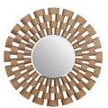 Round Antique Silver Finish Wall Mirror
