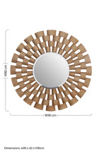 Round Antique Silver Finish Wall Mirror