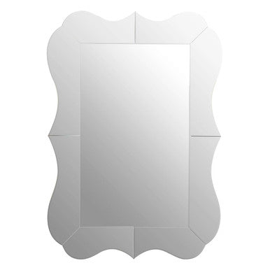 Segmented Silver Wall Mirror