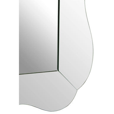 Segmented Silver Wall Mirror