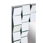 Angled Tile Silver Wall Mirror