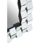 Angled Tile Silver Wall Mirror