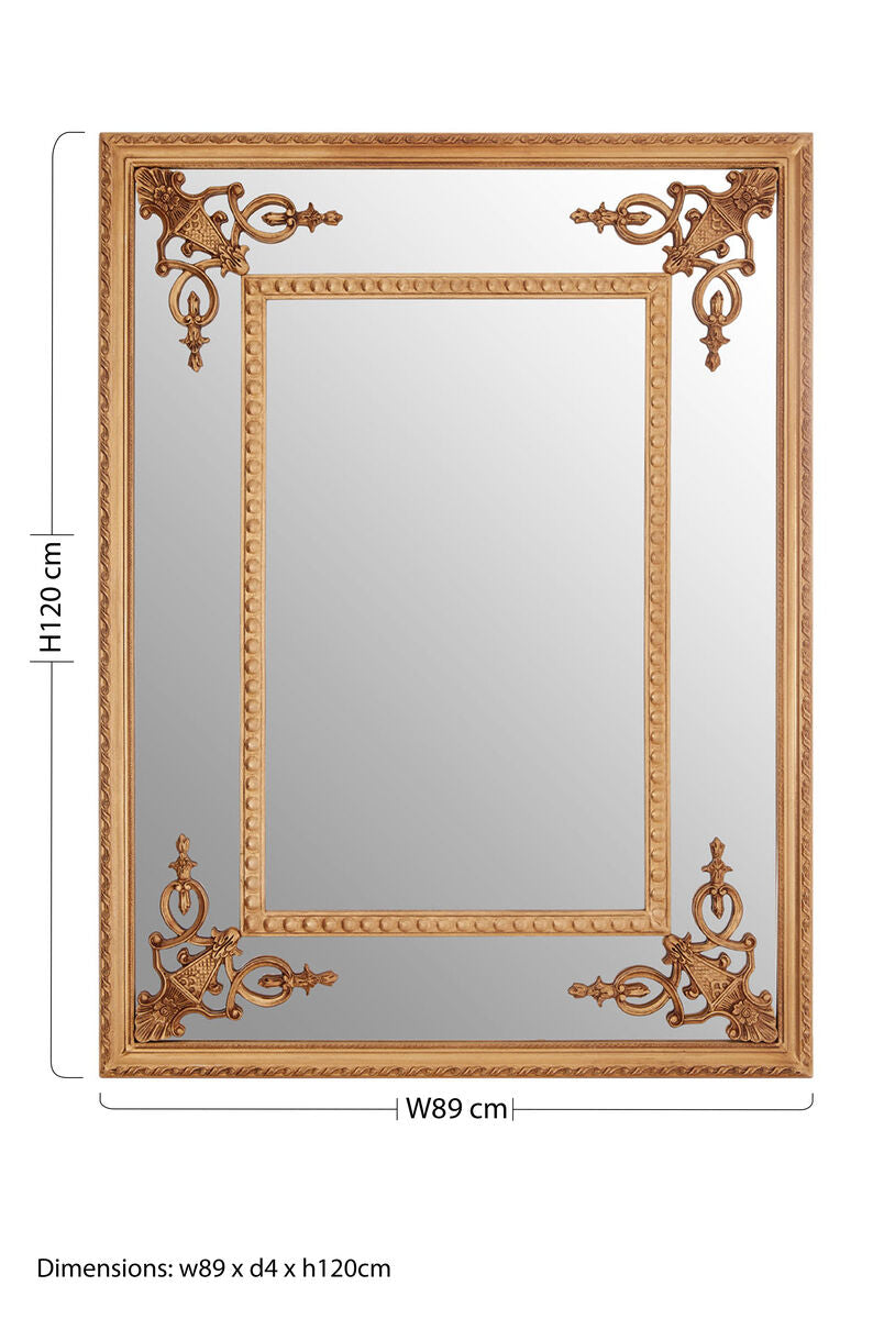 Gold Motifs Frame Wall Mirror
