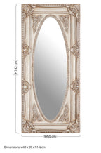 Champagne Oval Border Wall Mirror