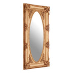 Gold Finish Oval Border Wall Mirror