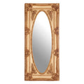 Gold Finish Oval Border Wall Mirror