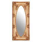 Gold Finish Oval Border Wall Mirror