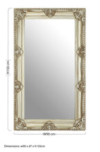 Champagne Bead and Reel Wall Mirror