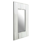 Ridged Shard Silver Wall Mirror