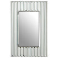 Ridged Shard Silver Wall Mirror