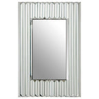 Ridged Shard Silver Wall Mirror