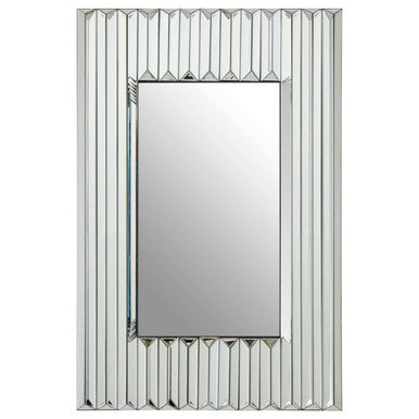 Ridged Shard Silver Wall Mirror