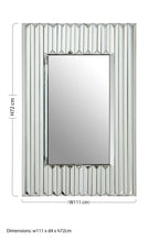 Ridged Shard Silver Wall Mirror