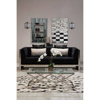 Ridged Shard Silver Wall Mirror
