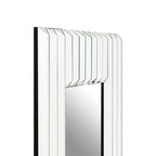 Ridged Shard Silver Wall Mirror