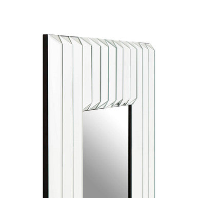 Ridged Shard Silver Wall Mirror