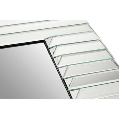 Ridged Shard Silver Wall Mirror