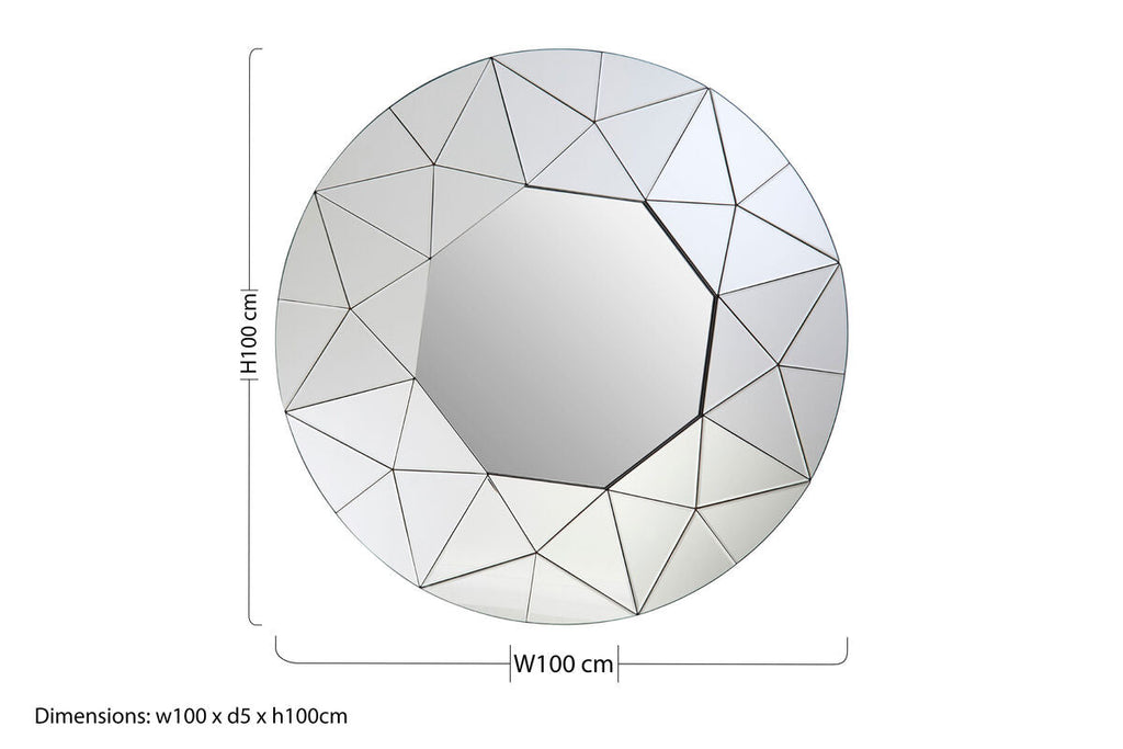 Hexagonal Border Wall Mirror