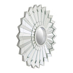 Floral Frame Silver Wall Mirror
