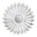 Floral Frame Silver Wall Mirror