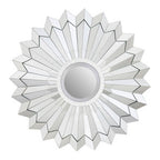 Floral Frame Silver Wall Mirror