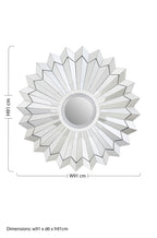 Floral Frame Silver Wall Mirror