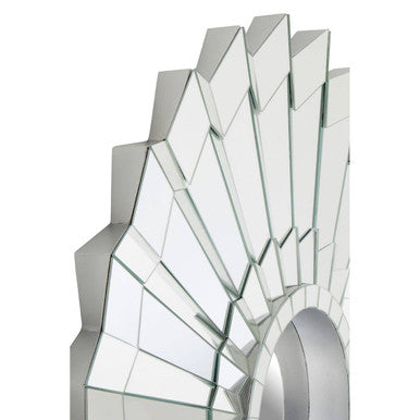 Floral Frame Silver Wall Mirror