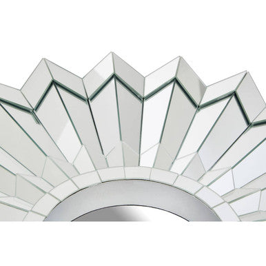 Floral Frame Silver Wall Mirror