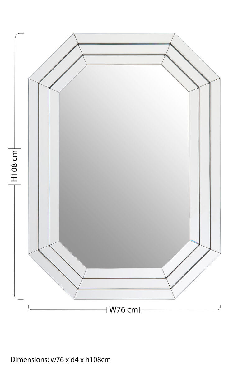 Tiered Geometric Wall Mirror
