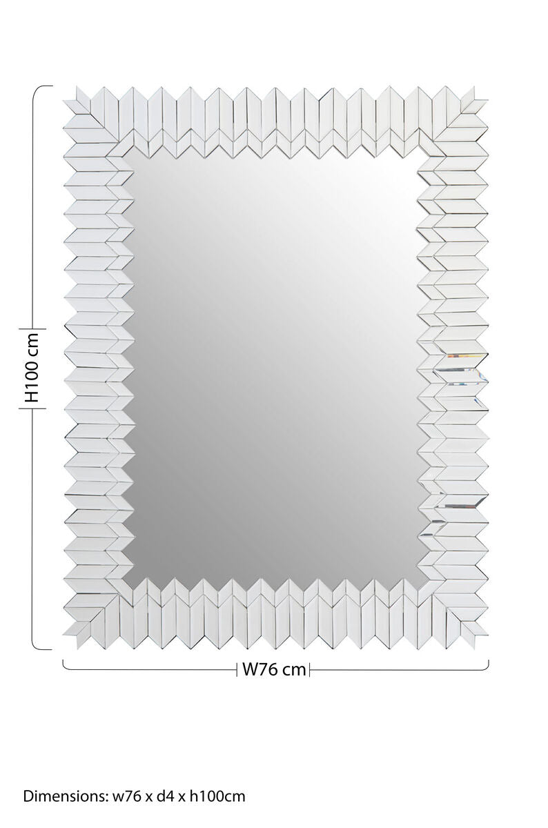 Geometric Mosaic Silver Wall Mirror