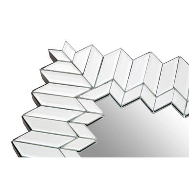 Geometric Mosaic Silver Wall Mirror