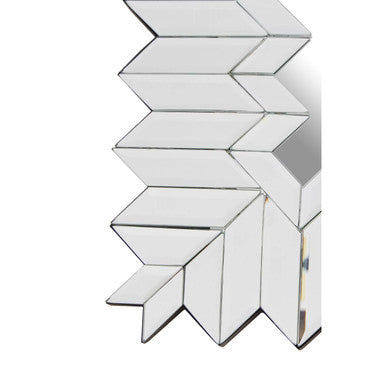 Geometric Mosaic Silver Wall Mirror