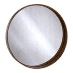 Round Wall Mirror with Antique Gold Frame